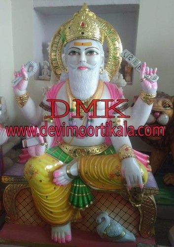 Marble Vishkarma statue