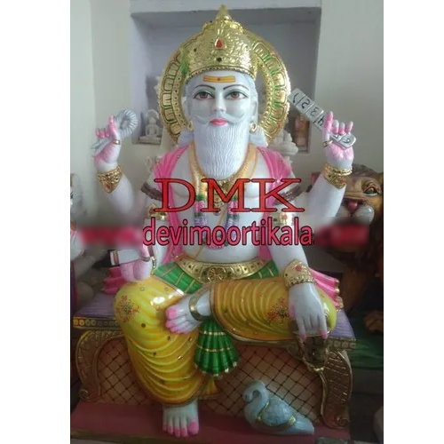 Marble Vishwakarma Statue