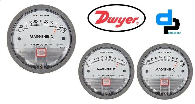 Dwyer USA Magnehelic Gauges 0.25-0-0.25 Inch WC