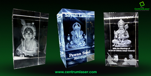 Transparent Religious Crystal Cube