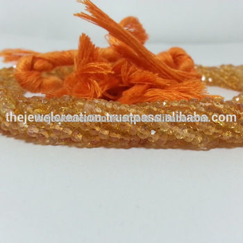 Natural Citrine Gemstone Faceted Rondelle Loose Beads