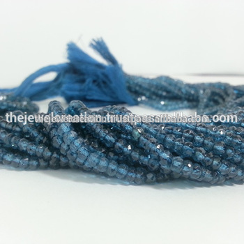 Natural London Blue Topaz Gemstone Faceted Loose Beads