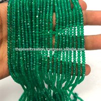 Natural Green Onyx Gemstone Faceted Beads Strand