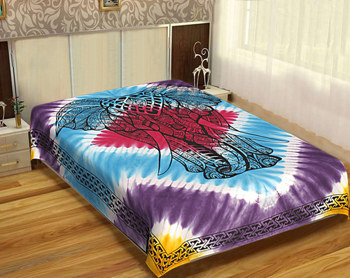 Multi Color Home Decor Indian Handmade Multicolor Elephant Mandala Bedding Bedsheet Bedspread Tie Dye Tapestry