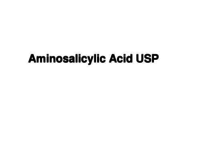 Aminosalicylic Acid Usp - Drug Type: General Medicines