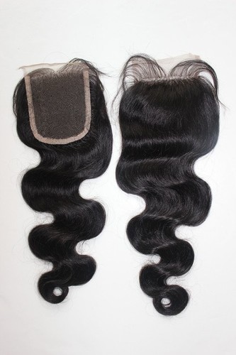 Temple Hair Lace Closure - 100% Human Remy Hair, 12 to 24 Inch Length | Natural Black Color, Silky Texture, Intact Cuticles, Washable, 6 Month Warranty