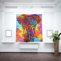 Quick Dry Multi Color Elephant Tapestry Tie Dye Printed Bedding Outlet Bedspread Indian Bed Decor Wall Hangings Tapestry