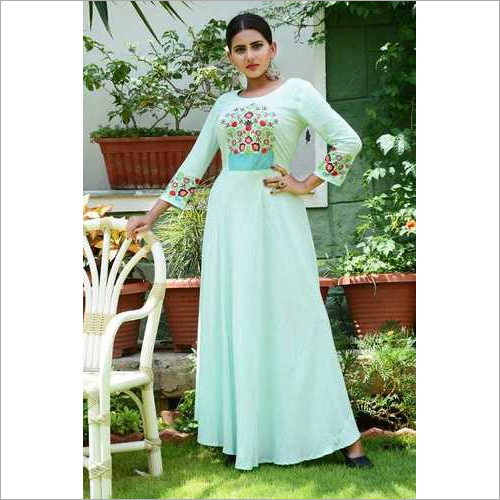 Rayon long kurtis