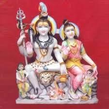 Shiva Parvati Statue Marble