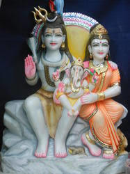 Marble Shiv Family Statue