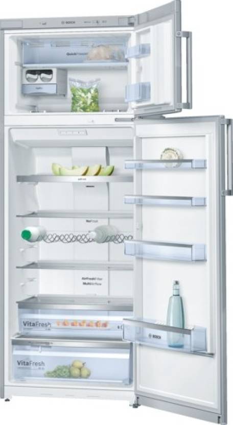 Bosch 401 L Frost Free Double Door 2 Star Refrigerator  (Silver Inox, KDN46XI30I)