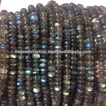 8mm Natural AAA Labradorite Gemstone Smooth Rondelle Loose Beads