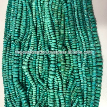 3mm  Real Arizona Turquoise Faceted Rondelle Beads