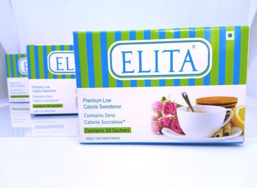 White Elita Sucralose 50 Sachets Pack