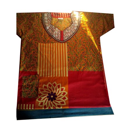 Silk Ladies Half Sleeves Cotton Nighty
