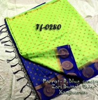 Zari Work Designer Kanjivaram Art Soft Silk Sarees