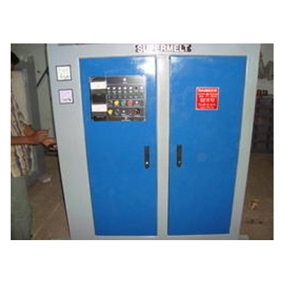Induction Melting Furnace - 250kg Capacity 460V Electrical Power Blue Color | New Condition Compact Size 6x5x4 Feet 125000W Performance