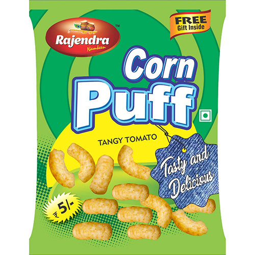 Corn Puff - Corn & Rice Snack, Exotic Tangy Tomato & Herbs Flavor | Crunchy, Zero Cholesterol, Surprise Gift Inside