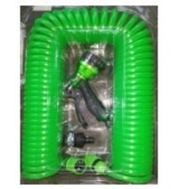 50 Feet Coil Hose Pipe Set - 50 Feet Long, 2-6 Inch Diameter | Soft Plastic Material, Flexible Design