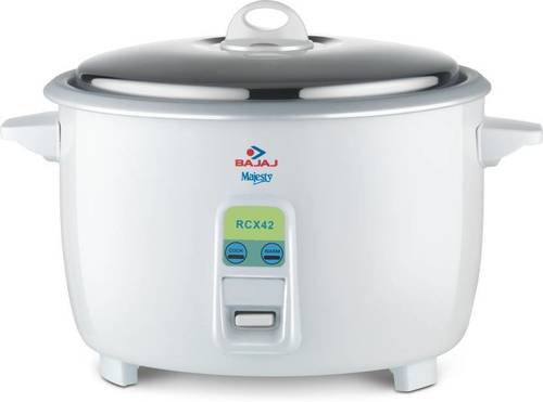 Bajaj Majesty Multifunction Electric Rice Cooker  (4.2 L, White) Handle Material: Plastic