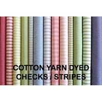Cotton Yarn Dyed Fabric - 100 Gsm, 45 Inches Wide | Multicolor, Excellent Tear Resistance, Soft Texture, Colourfastness