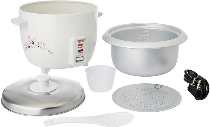 Prestige Delight PRWO Electric Rice Cooker with Steaming Feature  (1.5 L, White)