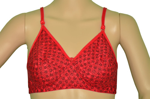 Ladies Bra - Hosiery Cotton, Sizes 32-38 | Non-Wired, Adjustable Straps, Back Closure with 2 Rows & 3 Columns, Cup Coverage for Comfort