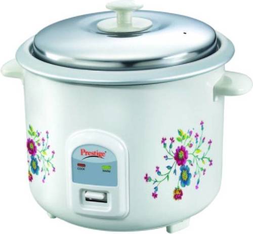 Prestige PRWO 2.2-2 Electric Rice Cooker with Steaming Feature  (2.2 L, White)
