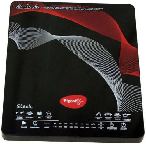 Pigeon Sleek 2100W Induction Cooktop  (Multicolor, Touch Panel)