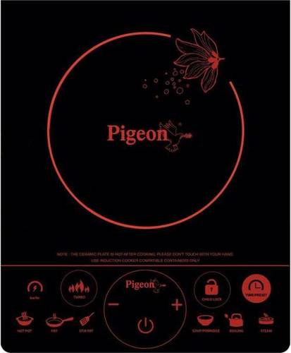 Pigeon Rapido Touch Dx Induction Cooktop  (Black, Touch Panel) Application: Wide Surface