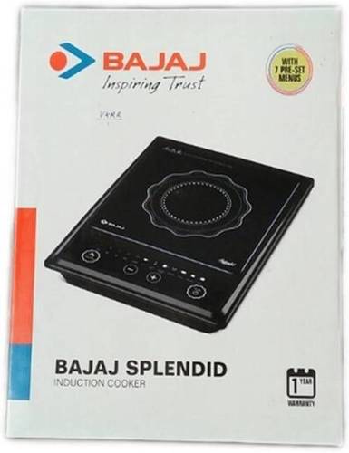 Bajaj 1200 W SPLENDID AUTOMATIC QUALITY Induction Cooktop  (Black, Push Button)