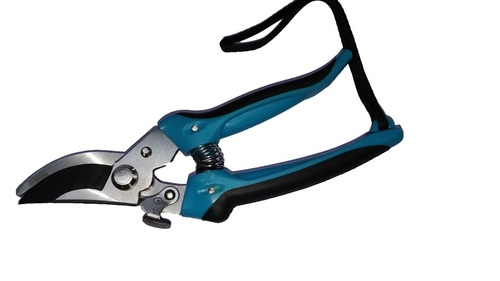 Precision Secateur - Steel Material, 18 cm Size | Silver and Blue Design for Efficient Gardening