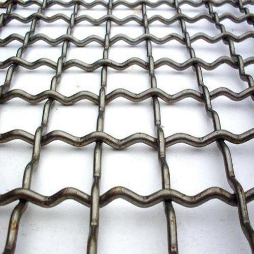 Silver Ss Crimped Wire Mesh