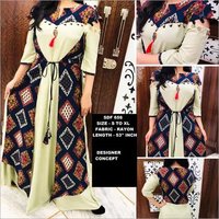 Designer Cotton Kurti Bust Size: 45 Inch (in)