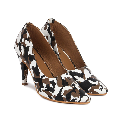 Ladies Printed Heel Sandals
