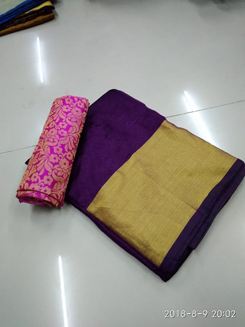 Cotton Plain Saree
