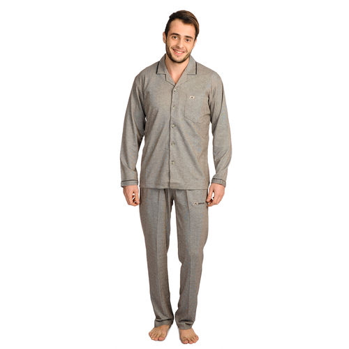 Mens Nightshirt Pyjamas Dressing Gowns Long Sleeping Shirt Loose Collar  Chest Pockets Breathable Pullover for Women Men Black M - Walmart.com
