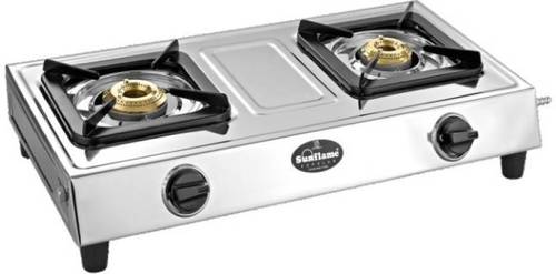 Sunflame shakti ss Stainless Steel Manual Gas Stove  (2 Burners)