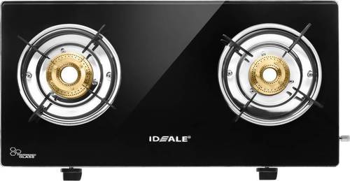 Ideale Desso Glass, Stainless Steel Manual Gas Stove  (2 Burners)