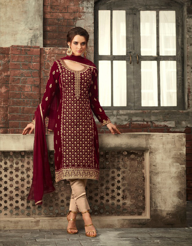 Buy Purple Short Kurta with Pockets and with a Printed Salwar Set in Silk  Velvet by Designer NIDHI THOLIA Online at Ogaan.com