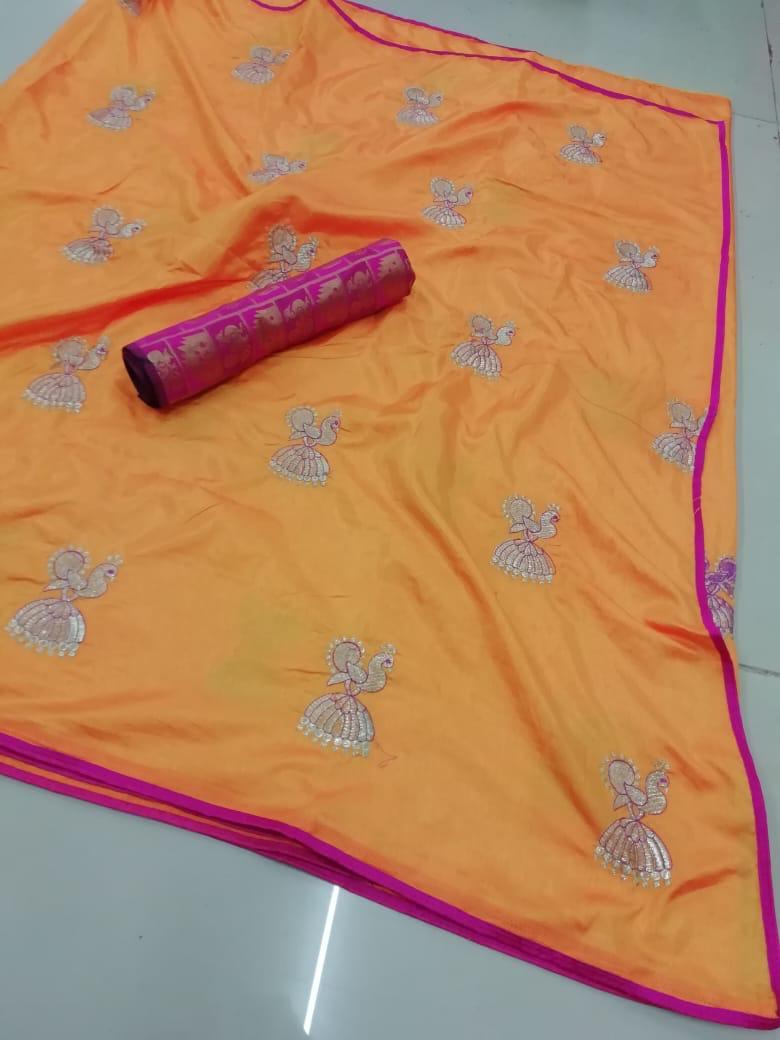 Sana Silk Embroidery Work Saree