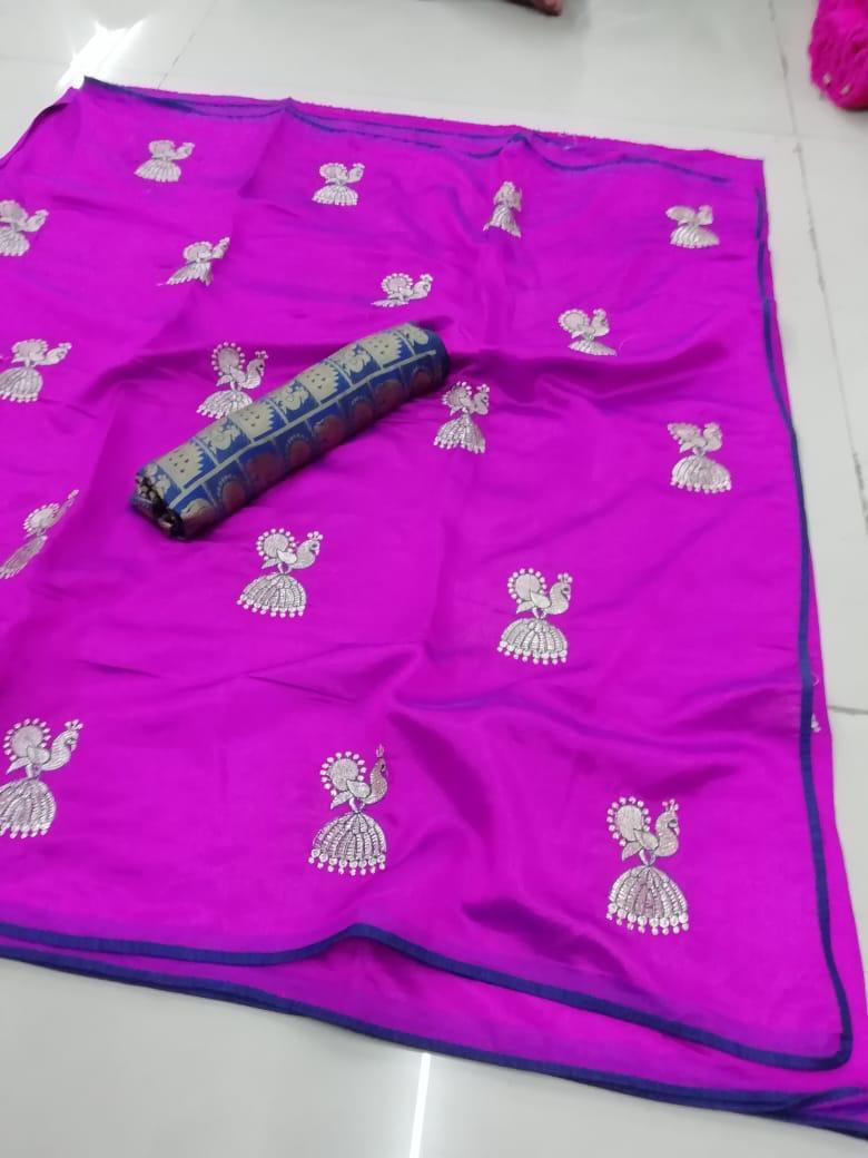 Sana Silk Embroidery Work Saree