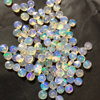 3-5mm Ethiopian Opal Loose Stone Rondelle Gemstone Beads