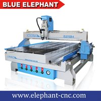 Vacuum Cleaning System Simple Operation Smart 1325 4 Axis Mdf Cutting Cnc Center Router Machine  For Aluminum Windows