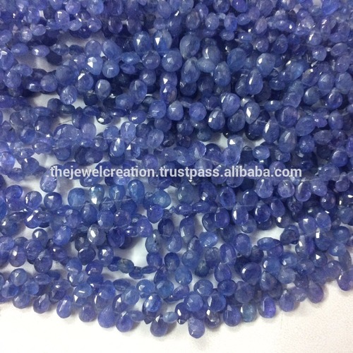 Natural Tanzanite Faceted Pear Shape Briolette Bead Wholesale Gemstone Beads