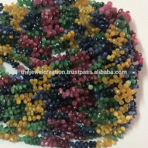 Natural AAA Multi Precious Faceted Drops Beads