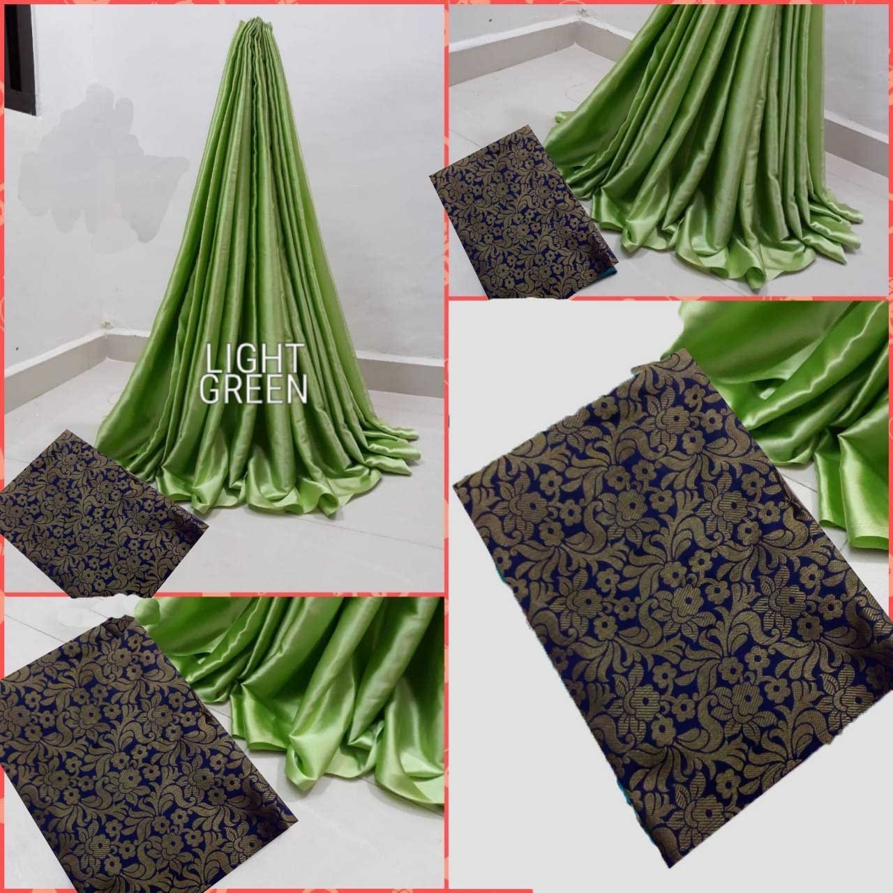 Georgette Satin Patta Saree