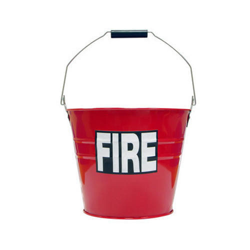 Steel Fire Bucket - Steel, 10 Liter, Red, 300 mm Diameter, 250 mm Height | Durable, Easy Handling, Fire Safety