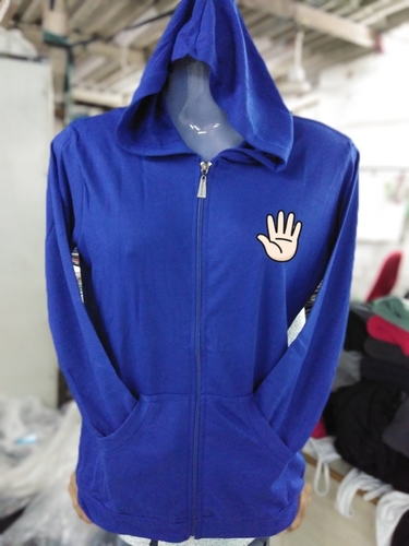 Full Sleeve Jacket - Slim Fit, Blue Color, 25-40 Inch Length | Features Zipper Fly, Washable Material, Double Pockets, Ideal for Winter