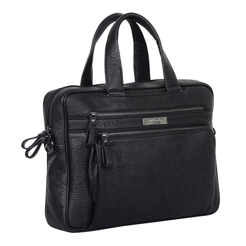Mens Black Leather Laptop Bag